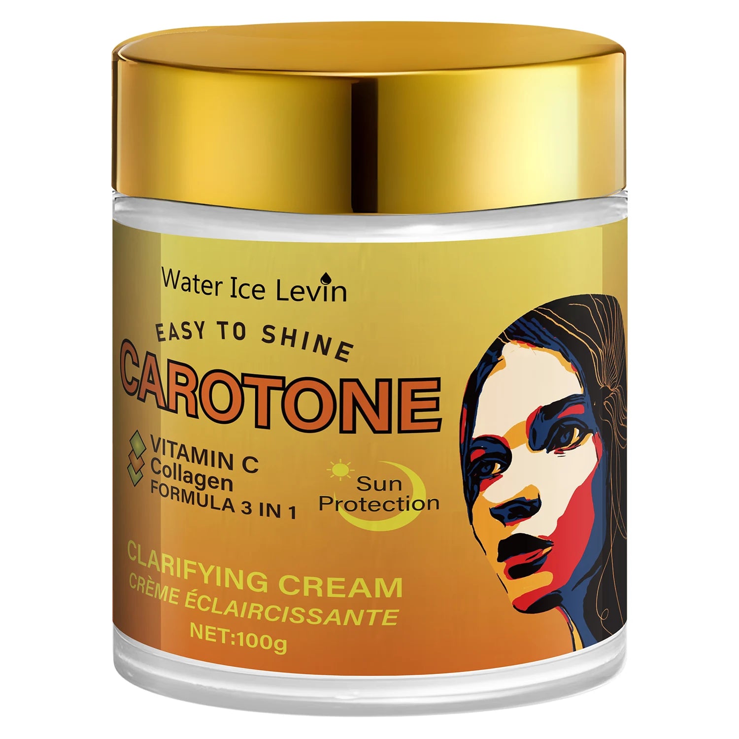 Face Cream, Rich in Beta-Carotene, Brightening and Antioxidant, Deeply Moisturizing and Hydrating with Collagen, Lightweight and Non-Greasy Texture, Suitable for Sensitive Skin