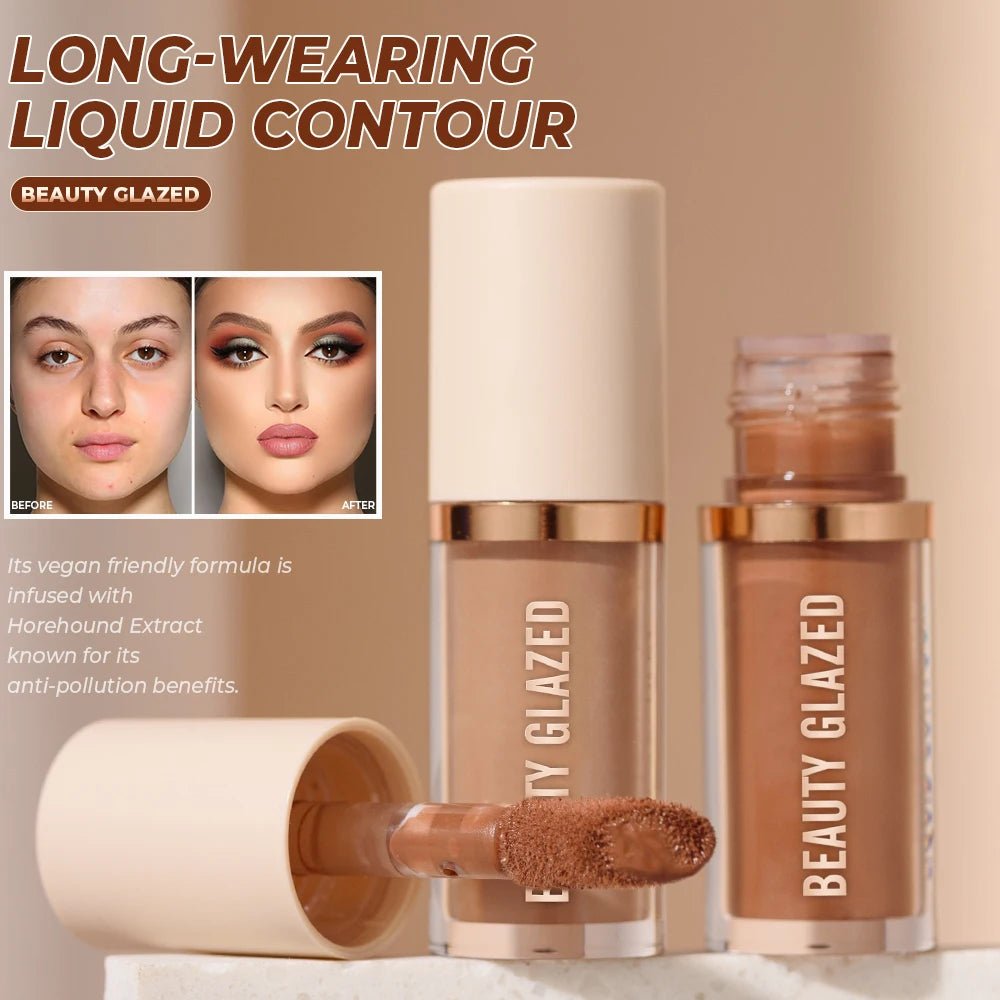 2025 Beauty Glazed 2 Color Liquid Contouring To Enhance The Facial Contour,Waterproof ,Matte,V - face Shaping Contour Face Makeup - TouchGuard