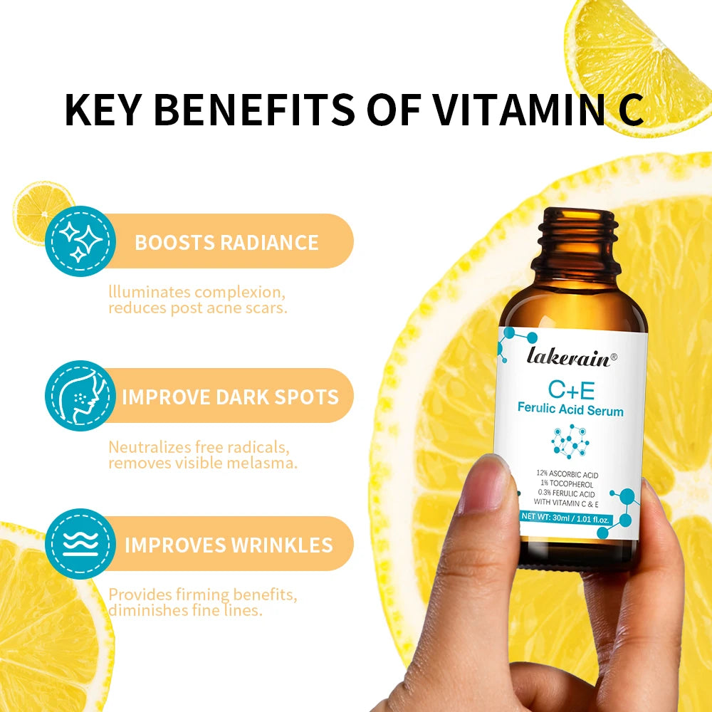 Vitamin C Face Serum Vitamin CE Serum with Ferulic Acid for Women Vitamin E&amp;Ferulic Serum Skin Care, Vitamin C Serum for Face