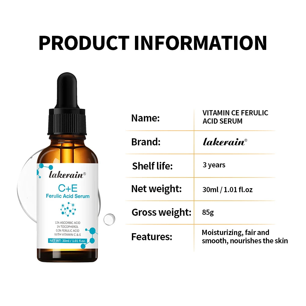 Vitamin C Face Serum Vitamin CE Serum with Ferulic Acid for Women Vitamin E&amp;Ferulic Serum Skin Care, Vitamin C Serum for Face