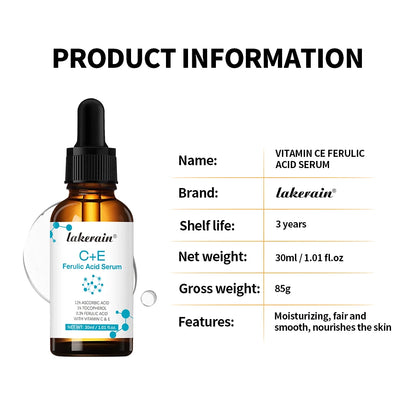 Vitamin C Face Serum Vitamin CE Serum with Ferulic Acid for Women Vitamin E&amp;Ferulic Serum Skin Care, Vitamin C Serum for Face