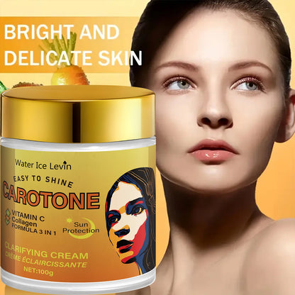 Face Cream, Rich in Beta-Carotene, Brightening and Antioxidant, Deeply Moisturizing and Hydrating with Collagen, Lightweight and Non-Greasy Texture, Suitable for Sensitive Skin
