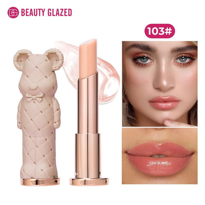 Beauty Glazed Bear Moisturizing Lipstick,Colored Lip Balm,Nourishing Lip stick,Easy To Color,Watery - TouchGuard