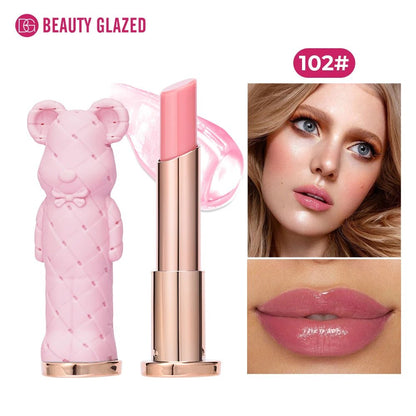 Beauty Glazed Bear Moisturizing Lipstick,Colored Lip Balm,Nourishing Lip stick,Easy To Color,Watery - TouchGuard