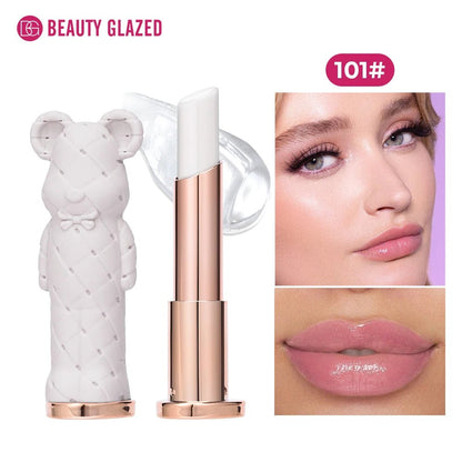 Beauty Glazed Bear Moisturizing Lipstick,Colored Lip Balm,Nourishing Lip stick,Easy To Color,Watery - TouchGuard