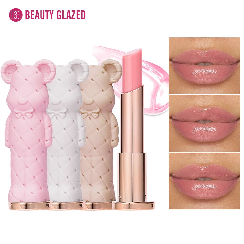 Beauty Glazed Bear Moisturizing Lipstick,Colored Lip Balm,Nourishing Lip stick,Easy To Color,Watery - TouchGuard