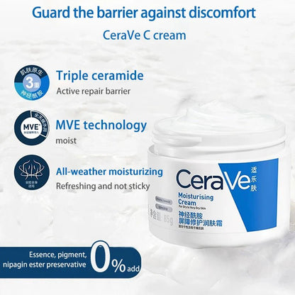 CeraVe Moisturizing Cream 85g Body Cream with Hyaluronic Acid and Ceramidesand Face Moisturizer for Dry Skin Oil - Free - TouchGuard