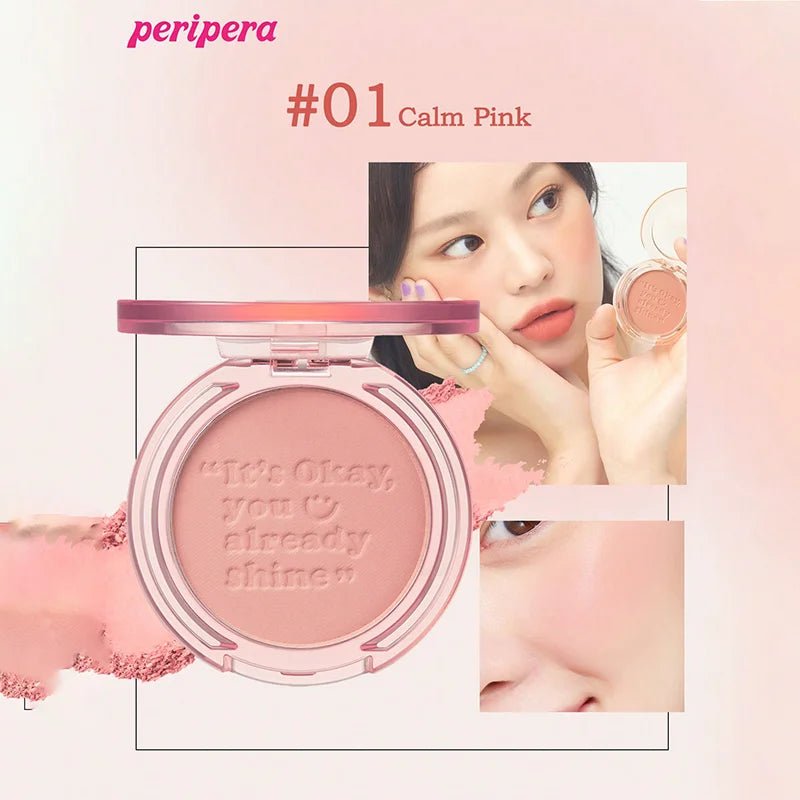 K - Beauty Single Color Blush Palette, Matte Fine Powder Cheek Blush, Non - Cakey, Long - Lasting, Nude Makeup, K - Beauty Cosmetic - TouchGuard