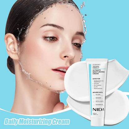 NIDA Moisturizing Cream Multi - Action Rejuvenating Face Cream Repairs Damage Ultimate Cream For All Skin Types Korean Skin Care - TouchGuard